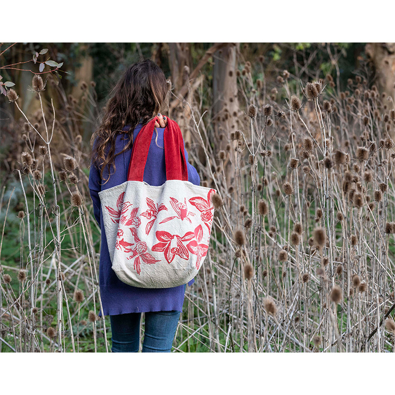 Bolso Orquideas Red