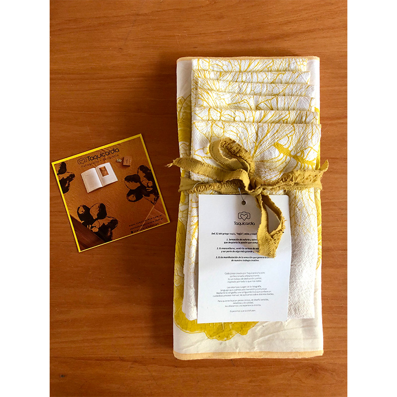 Individuales + servilletas repollo ginkgo 